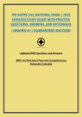 PHI KAPPA TAU NATIONAL EXAM &vert; 2026 UPDATED STUDY GUIDE WITH PRACTICE QUESTIONS&comma; ANSWERS&comma; AND RATIONALES