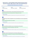 NUR 210 Exam 1 &lpar;Latest 2026&sol;2027 Update&rpar; &vert; Professional Nursing&colon; Ethics & Legal Responsibilities &vert; Comprehensive Fundamentals Review &vert; Exam Questions & Answers &vert; Grade A&plus;