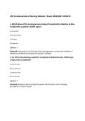 LPN Fundamentals of Nursing Module 1 Exam 2026&sol;2027 UPDATE