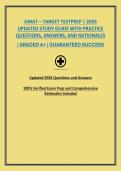 GMAT &ndash; TARGET TESTPREP &vert; 2026 UPDATED STUDY GUIDE WITH PRACTICE QUESTIONS&comma; ANSWERS&comma; AND RATIONALES