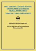 GMAT FRACTIONS &vert; 2026 UPDATED STUDY GUIDE WITH PRACTICE QUESTIONS&comma; ANSWERS&comma; AND RATIONALES
