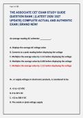 THE ASSOCIATE CET EXAM STUDY GUIDE &NewLine;QUESTION BANK &vert; &lbrace;LATEST 2026&sol; 2027 &NewLine;UPDATE&rcub; COMPLETE ACTUAL AND AUTHENTIC &NewLine;EXAM &vert; BRAND NEW&excl; 