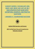 HARDEST WORDS &sol; VOCABULARY &lpar;GRE&comma; GMAT&comma; LSAT&comma; MCAT&comma; SAT&comma; ACT&comma; AP&comma; IB&rpar; &vert; 2026 UPDATED STUDY GUIDE WITH DEFINITIONS&comma; EXAMPLES&comma; AND PRACTICE QUESTIONS