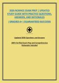 2026 NCMHCE EXAM PREP &vert; UPDATED STUDY GUIDE WITH PRACTICE QUESTIONS&comma; ANSWERS&comma; AND RATIONALES