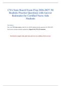 CNA Practice Test 2026-2027&colon; 90 Exam Questions & Answers&NewLine;