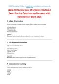NGN ATI Nursing Care of Children Proctored Exam Practice Questions and Answers with Rationale ATI Exam 2026