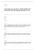 VATI RN pediatrics proctored EXAM A&plus; GRADE ASSURED COMPLETE SOLUTIONS AND VERIFIED ANSWERS