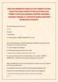 CNA PROMETRIC PRACTICE TEST NEWEST ACTUAL &NewLine;EXAM TEST BANK COMPLETE 600 QUESTIONS AND &NewLine;CORRECT DETAILED ANSWERS &lpar;VERIFIED ANSWERS&rpar; &NewLine;&vert;ALREADY GRADED A&plus;&vert;&vert;CERTIFIED NURSE ASSISTANT &NewLine;BRAND NEW VERSION&excl;&excl;