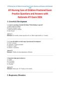 ATI Nursing Care of Children Proctored Exam Practice Questions and Answers with Rationale ATI Exam 2026