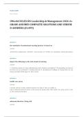NCLEX RN leadership management EXAM A&plus; GRADE ASSURED COMPLETE SOLUTIONS AND VERIFIED ANSWERS