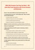 CNA Prometric Test Prep Test Bank &ndash; 350 &NewLine;Latest Real Exam Questions with Correct Answers &NewLine;and Rationales 