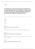 Jarvis physical EXAM A&plus; GRADE ASSURED COMPLETE SOLUTIONS AND VERIFIED ANSWERS