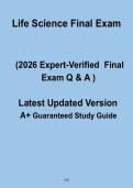 Life Science Final Exam 2026 &ndash; Complete Revision Guide & Study Notes