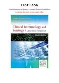 Test Bank for Clinical Immunology and Serology&colon; A Laboratory Perspective Fourth Edition by Christine Dorresteyn Stevens&comma; Chapter 1-25 &vert; All Chapters