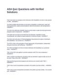 ADA Quiz Questions with Verified Solutions