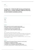 Stanhope community public health nursing EXAM A&plus; GRADE ASSURED COMPLETE SOLUTIONS AND VERIFIED ANSWERS