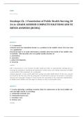 Stanhope community public health nursing EXAM A&plus; GRADE ASSURED COMPLETE SOLUTIONS AND VERIFIED ANSWERS