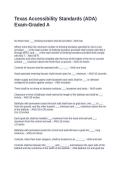 Texas Accessibility Standards &lpar;ADA&rpar; Exam-Graded A