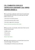 CDL COMBINATION VEHICLES III&NewLine;CERTIFICATION ASSESSMENT 2026 VERIFIED&NewLine;ANSWERS GRADED A&plus;