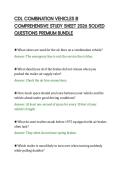 CDL COMBINATION VEHICLES III&NewLine;COMPREHENSIVE STUDY SHEET 2026 SOLVED&NewLine;QUESTIONS PREMIUM BUNDLE&NewLine;
