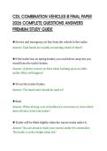 CDL COMBINATION VEHICLES III FINAL PAPER&NewLine;2026 COMPLETE QUESTIONS ANSWERS&NewLine;PREMIUM STUDY GUIDE&NewLine;
