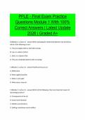 PPLE - Final Exam Practice&NewLine;Questions Module 1 With 100&percnt;&NewLine;Correct Answers &vert; Latest Update&NewLine;2026 &vert; Graded A&plus;