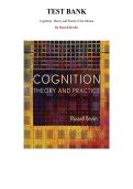 Test Bank Cognition&colon; Theory and Practice First Edition by Russell Revlin&comma; Chapter 1-13 &vert; All Chapters