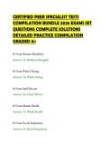 CERTIFIED PEER SPECIALIST TESTS&NewLine;COMPILATION BUNDLE 2026 EXAMS SET&NewLine;QUESTIONS COMPLETE SOLUTIONS&NewLine;DETAILED PRACTICE COMPILATION&NewLine;GRADED A&plus;