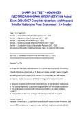 SHARP ECG TEST &mdash; ADVANCED ELECTROCARDIOGRAM INTERPRETATION Actual Exam 2026&sol;2027 Complete Questions and Answers Detailed Rationales Pass Guaranteed - A&plus; Graded
