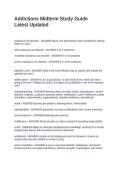 Addictions Midterm Study Guide Latest Updated
