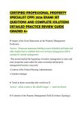 CERTIFIED PROFESSIONAL PROPERTY&NewLine;SPECIALIST CPPS 2026 EXAMS SET&NewLine;QUESTIONS AND COMPLETE SOLUTIONS&NewLine;DETAILED PRACTICE REVIEW GUIDE&NewLine;GRADED A&plus;