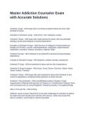 Master Addiction Counselor Exam with Accurate Solutions