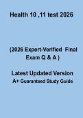 Health 10 & 11 Test 2026 &ndash; Complete Study Guide & Practice Questions