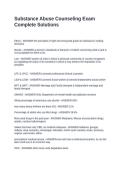 Substance Abuse Counseling Exam Complete Solutions