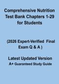 Comprehensive Nutrition Test Bank Chapters 1&ndash;29 &ndash; Complete Exam Study Guide