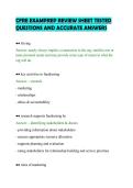 CFRE EXAMPREP REVIEW SHEET TESTED&NewLine;QUESTIONS AND ACCURATE ANSWERS