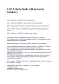 ADC 1 Study Guide with Accurate Solutions