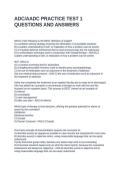 ADC AADC PRACTICE TEST 1 QUESTIONS AND ANSWERS
