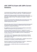 ADC CERT 61 Exam with 100&percnt; Correct Solutions
