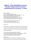 MNM3705 &mdash; RETAIL MANAGEMENT Actual Exam 2026&sol;2027 Complete Questions and Answers Detailed Rationales Pass Guaranteed - A&plus; Graded&NewLine;&NewLine;