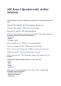 ADC Exam 3 Questions with Verified Solutions