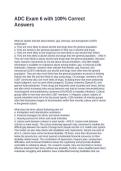 ADC Exam 6 with 100&percnt; Correct Answers