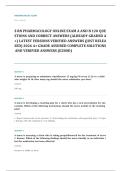 Prophecy pharmacology EXAM A&plus; GRADE ASSURED COMPLETE SOLUTIONS AND VERIFIED ANSWERS LATEST UPDATE&excl;&excl;&excl;&excl;