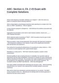 ADC Section 4&comma; Ch&period; 2 3 Exam with Complete Solutions
