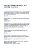 IC RC ADC EXAM QUESTIONS WITH VERIFIED SOLUTIONS