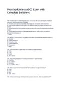Prosthodontics &lpar;ADC&rpar; Exam with Complete Solutions