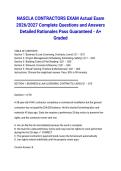 NASCLA CONTRACTORS EXAM Actual Exam 2026&sol;2027 Complete Questions and Answers Detailed Rationales Pass Guaranteed - A&plus; Graded