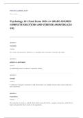 Portage Learning PSYC 101 psychology EXAM A&plus; GRADE ASSURED COMPLETE SOLUTIONS AND VERIFIED ANSWERS LATEST UPDATE&excl;&excl;&excl;&excl;
