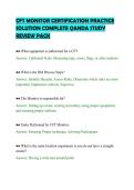 CFT MONITOR CERTIFICATION PRACTICE&NewLine;SOLUTION COMPLETE QANDA STUDY&NewLine;REVIEW PACK&NewLine;