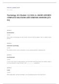 Portage Learning PSYC 101 psychology EXAM A&plus; GRADE ASSURED COMPLETE SOLUTIONS AND VERIFIED ANSWERS LATEST UPDATE&excl;&excl;&excl;&excl;